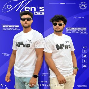 White Mens Vibe-Regular Fit