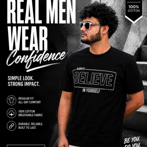 Always Believe In Your Self-Black-Regular Fit