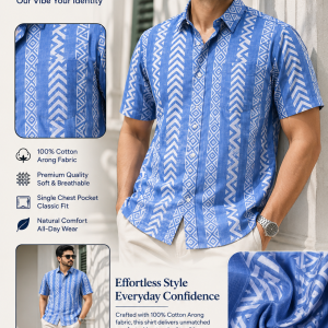 AOP ARONG PRINT-SHORT SLEEVE SHIRT